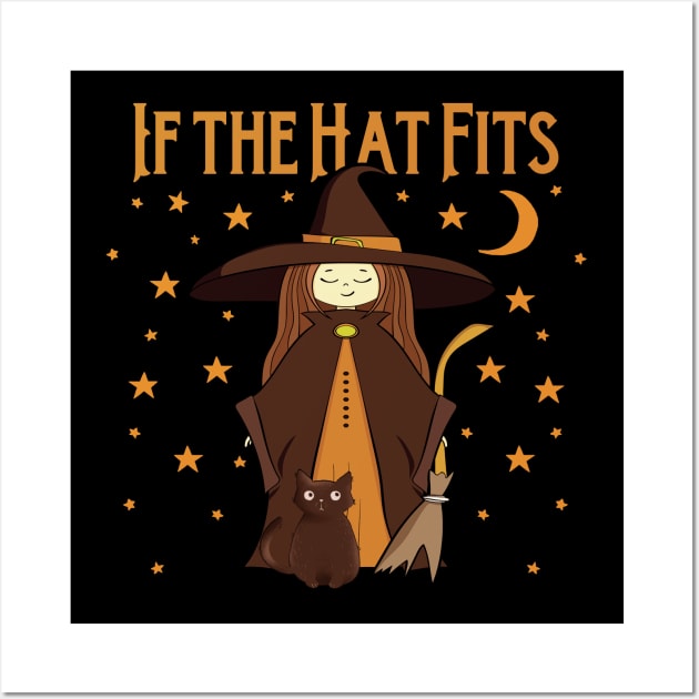 If the Hat Fits Orange Cheeky Witch® Wall Art by Cheeky Witch